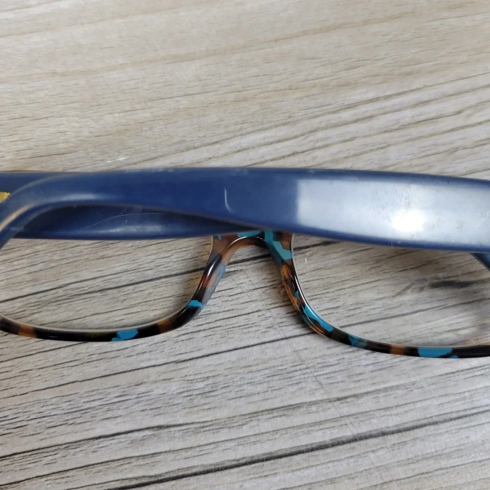 Coach Eyeglass Frames HC 6078 5337 Teal Confetti Tortoise Rectangular 52-16